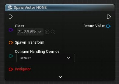 UE5のSpawn Actor from Class